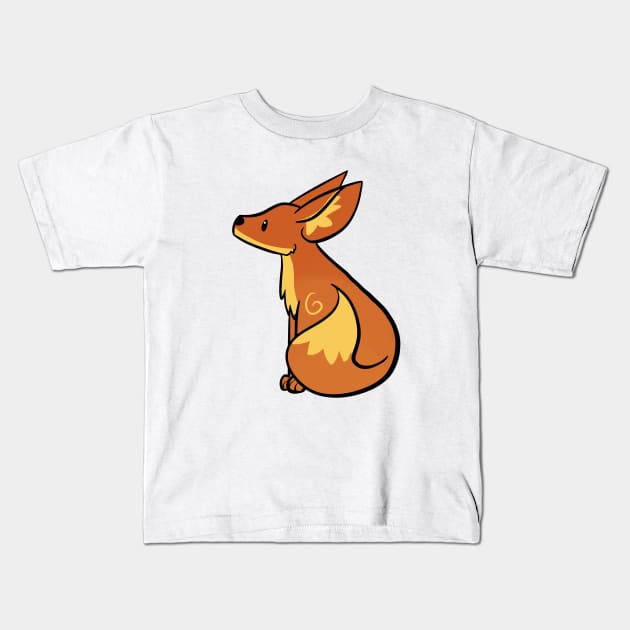 orange fox Kids T-Shirt by dragonlord19